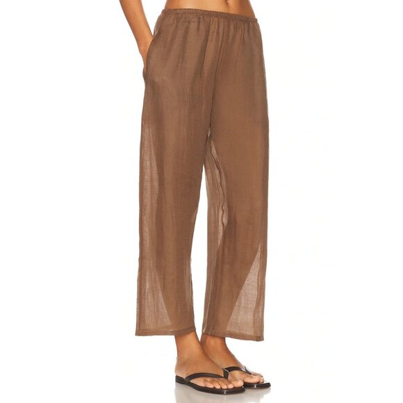 LESET Niko Crop Pocket Pants Choco Brown - Picture 2 of 6